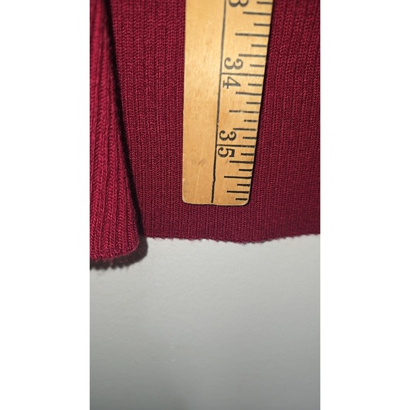 Allison Brittney Cardigan 1X Plus Red Longline Open Front Aztec Southwestern - Picture 7 of 9